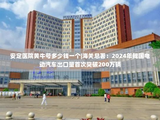 安定医院黄牛号多少钱一个|海关总署：2024年我国电动汽车出口量首次突破200万辆
